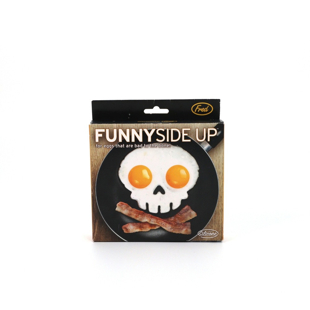 Fred Funny Side Up Skull Silicone Egg Mold Frying Pan Breakfast